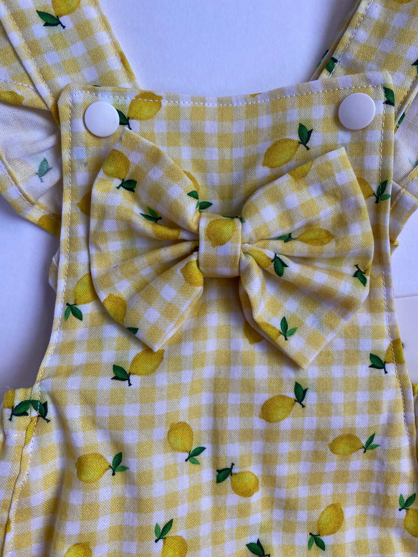 Lil’ Lemon Cotton Baby Romper Playsuit