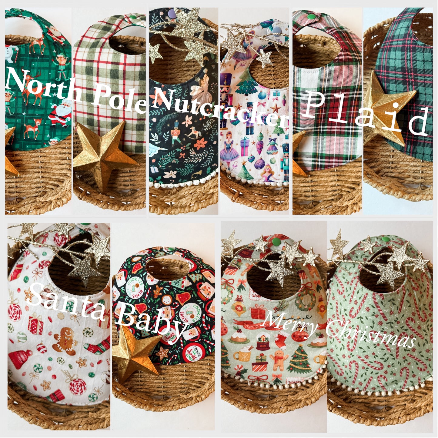 Reversible Holiday Bibs