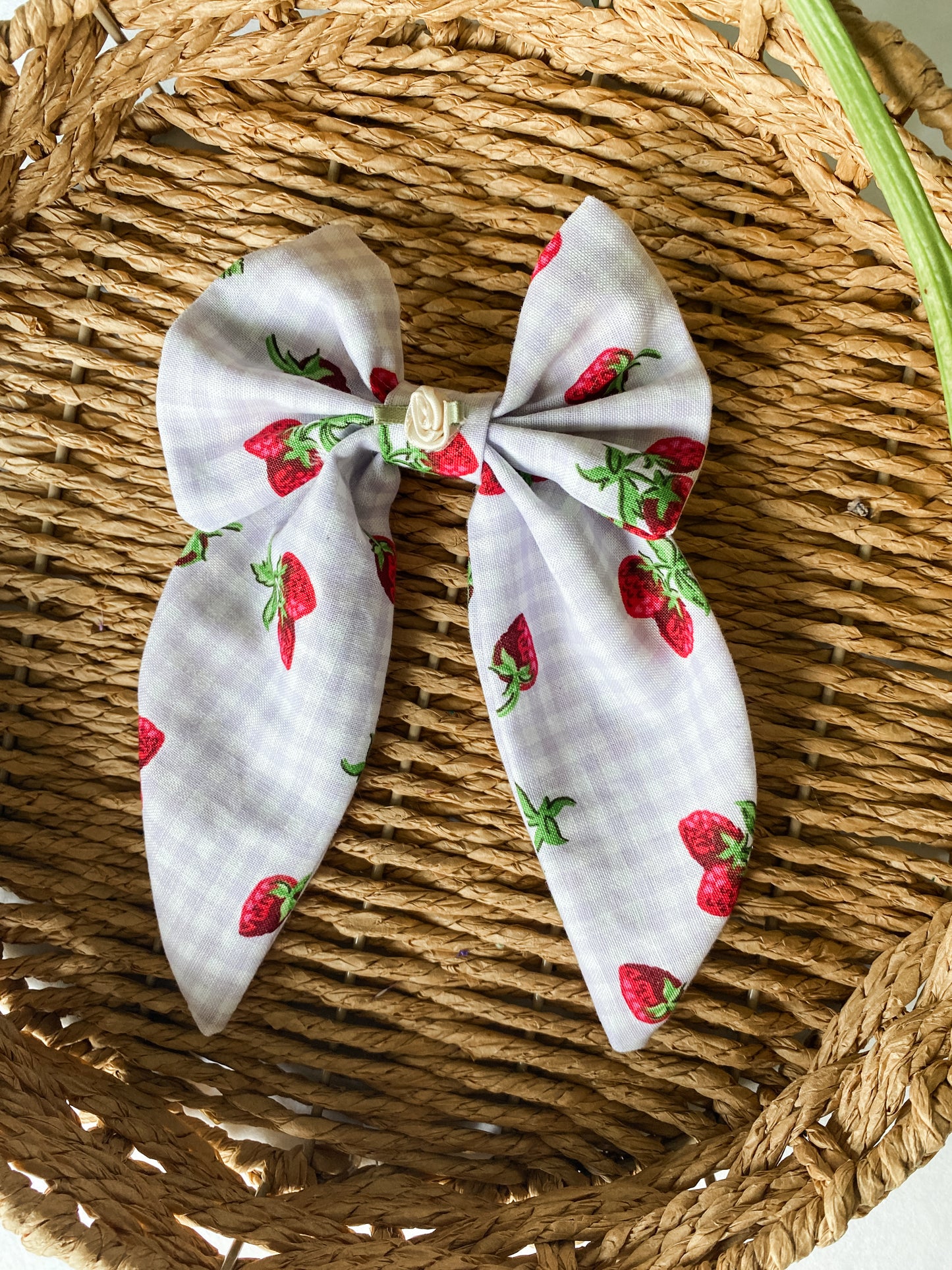 Strawberry Picnic Bow