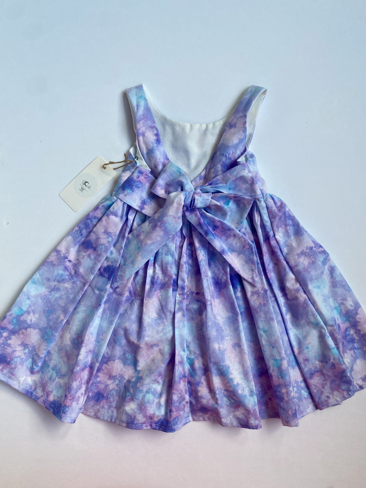 Purple Sky Girl’s Bow Dress