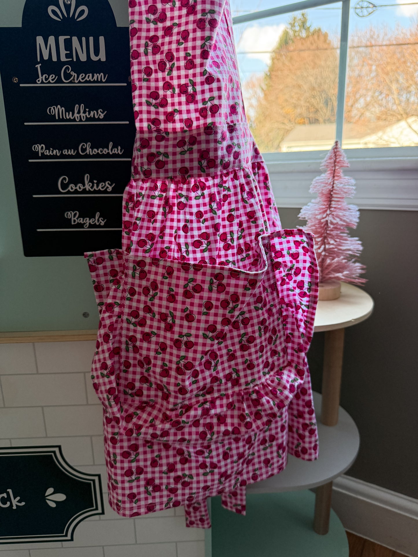 Cherry Ruffle Apron