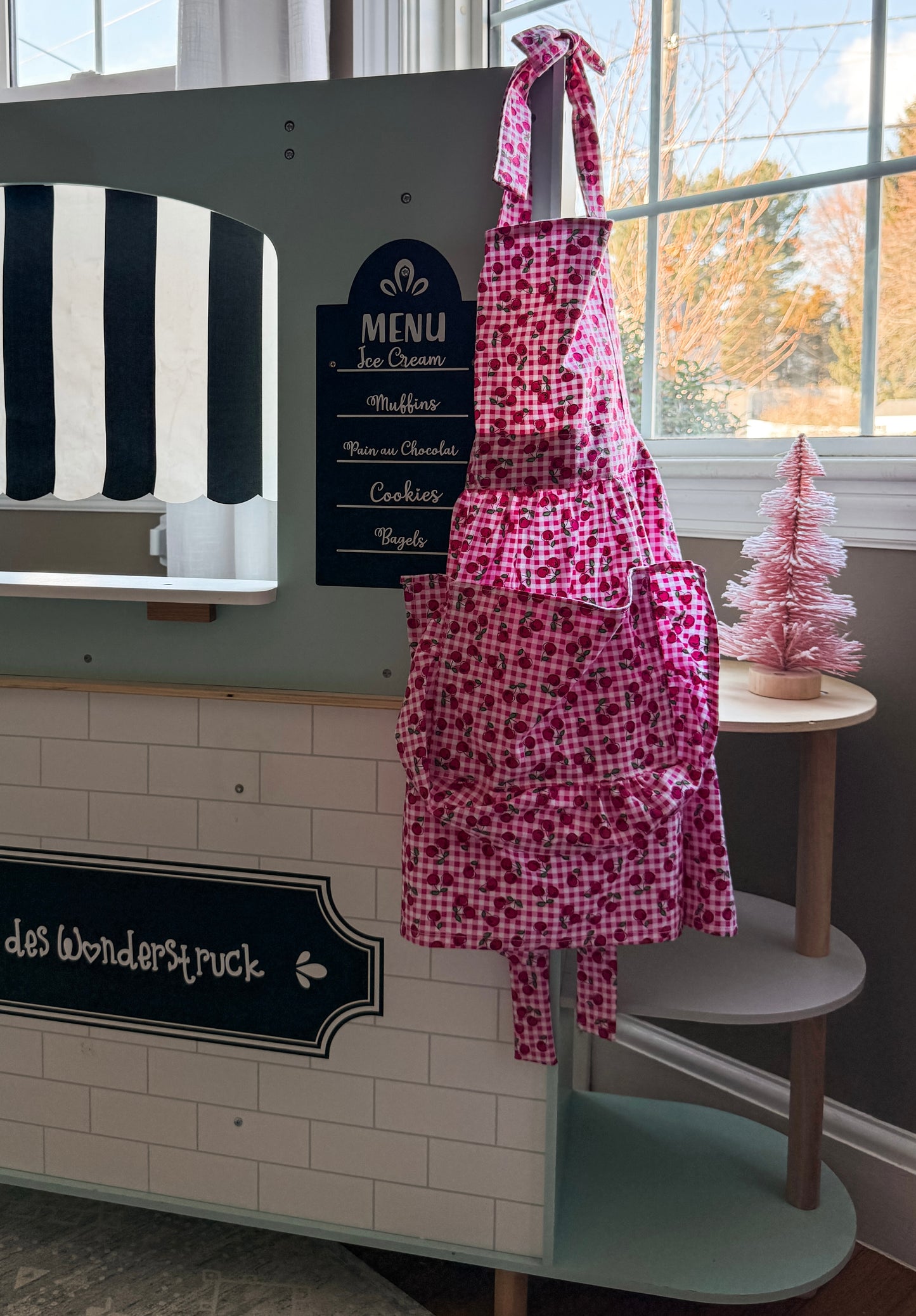 Cherry Ruffle Apron