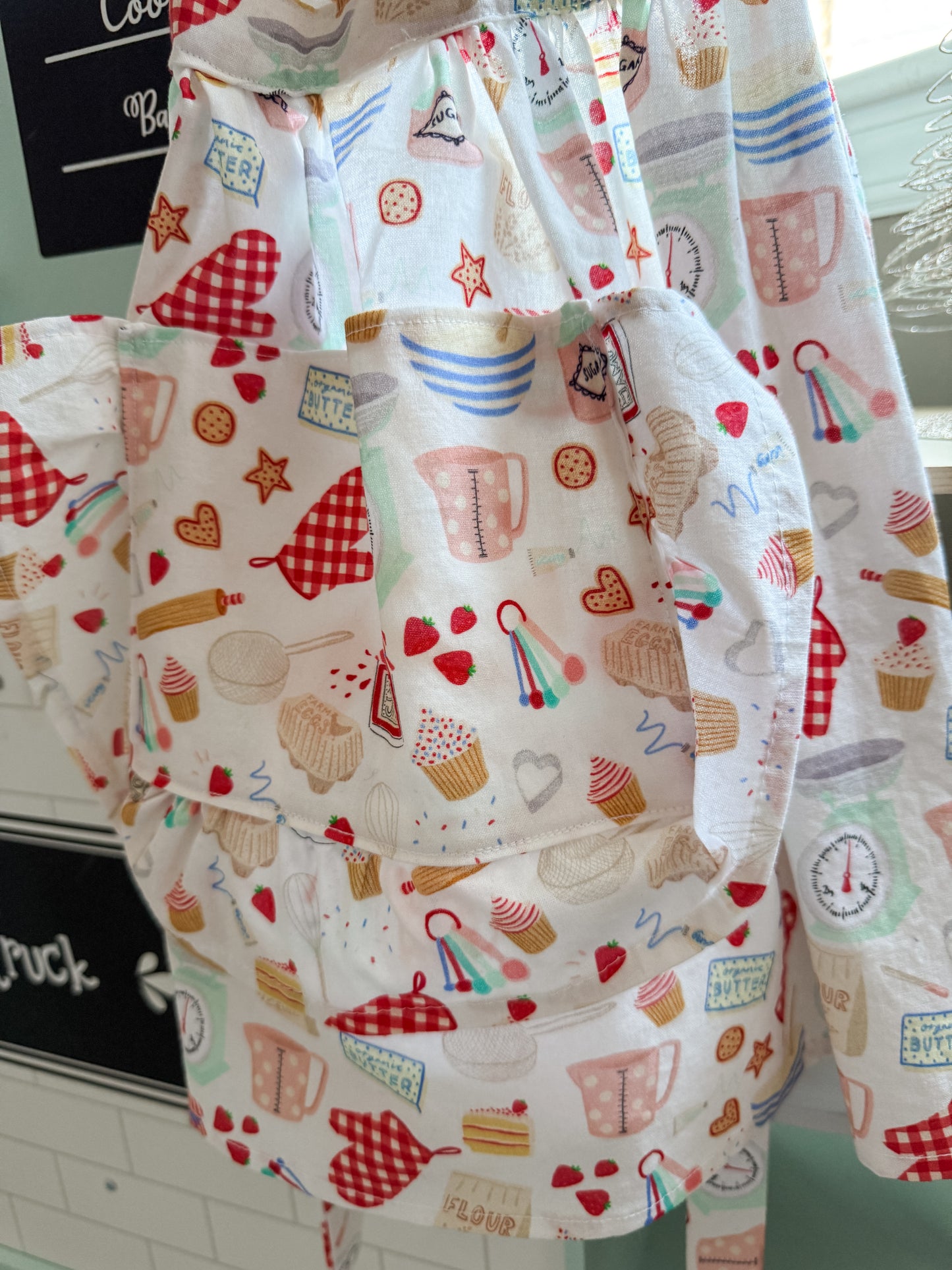 Strawberry Jam Ruffle Apron